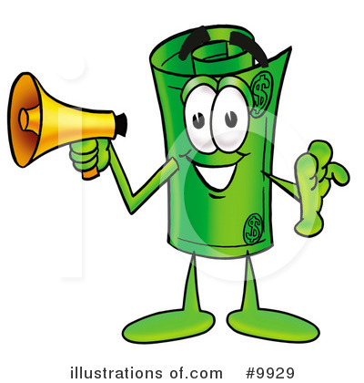 Royalty-Free (RF) Rolled Money Clipart Illustration by Mascot Junction - Stock Sample #9929