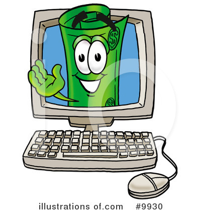 Royalty-Free (RF) Rolled Money Clipart Illustration by Mascot Junction - Stock Sample #9930