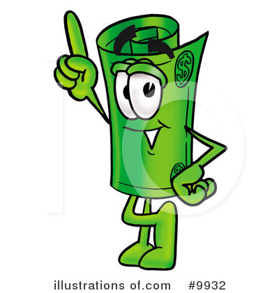 Royalty-Free (RF) Rolled Money Clipart Illustration by Mascot Junction - Stock Sample #9932