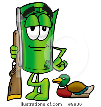 Royalty-Free (RF) Rolled Money Clipart Illustration by Mascot Junction - Stock Sample #9936