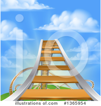 Royalty-Free (RF) Roller Coaster Clipart Illustration by AtStockIllustration - Stock Sample #1365954