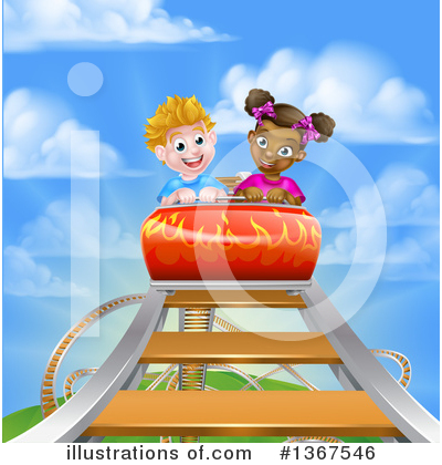 Royalty-Free (RF) Roller Coaster Clipart Illustration by AtStockIllustration - Stock Sample #1367546