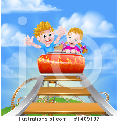 Royalty-Free (RF) Roller Coaster Clipart Illustration by AtStockIllustration - Stock Sample #1409187