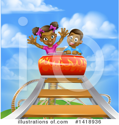 Royalty-Free (RF) Roller Coaster Clipart Illustration by AtStockIllustration - Stock Sample #1418936