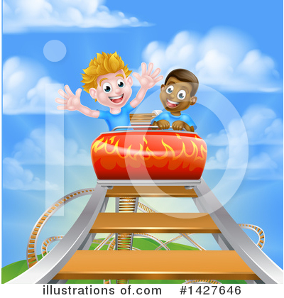 Roller Coaster Clipart #1427646 by AtStockIllustration
