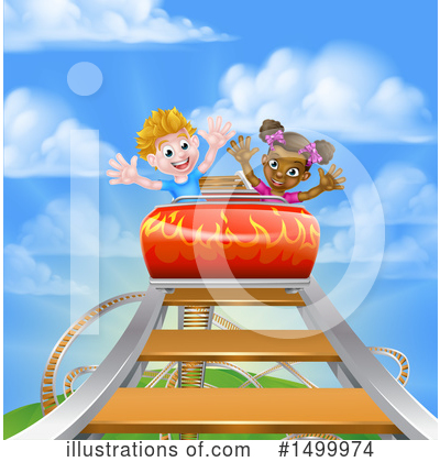 Roller Coaster Clipart #1499974 by AtStockIllustration