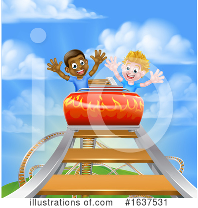 Royalty-Free (RF) Roller Coaster Clipart Illustration by AtStockIllustration - Stock Sample #1637531