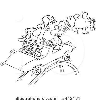 Royalty-Free (RF) Roller Coaster Clipart Illustration by toonaday - Stock Sample #442181