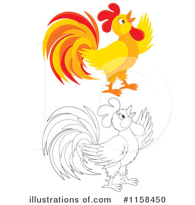 Royalty-Free (RF) Rooster Clipart Illustration by Alex Bannykh - Stock Sample #1158450