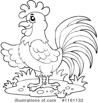Royalty-Free (RF) Rooster Clipart Illustration by visekart - Stock Sample #1161132