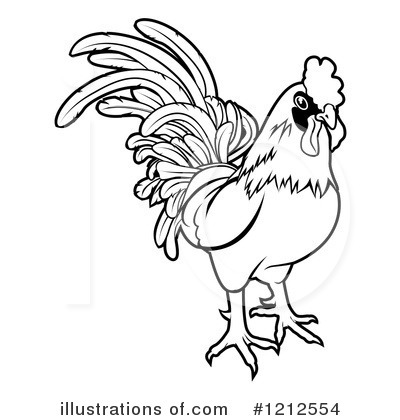 Royalty-Free (RF) Rooster Clipart Illustration by AtStockIllustration - Stock Sample #1212554