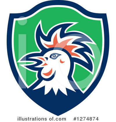 Royalty-Free (RF) Rooster Clipart Illustration by patrimonio - Stock Sample #1274874