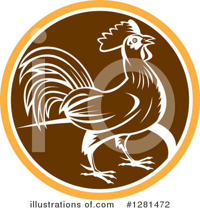 Royalty-Free (RF) Rooster Clipart Illustration by patrimonio - Stock Sample #1281472