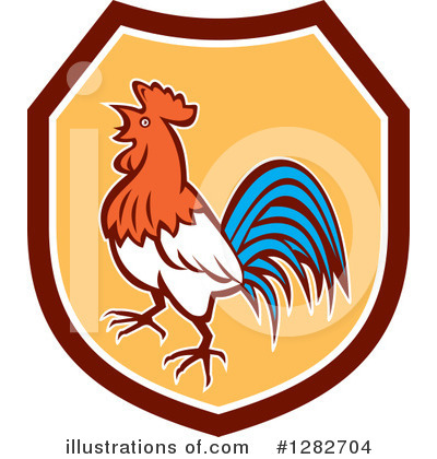 Royalty-Free (RF) Rooster Clipart Illustration by patrimonio - Stock Sample #1282704