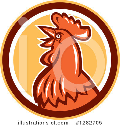 Royalty-Free (RF) Rooster Clipart Illustration by patrimonio - Stock Sample #1282705