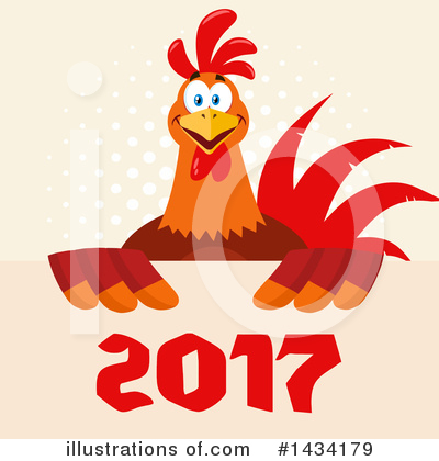 Royalty-Free (RF) Rooster Clipart Illustration by Hit Toon - Stock Sample #1434179