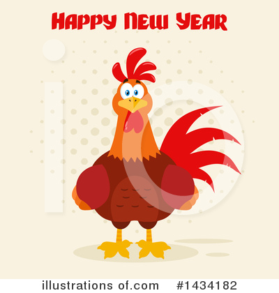 Royalty-Free (RF) Rooster Clipart Illustration by Hit Toon - Stock Sample #1434182