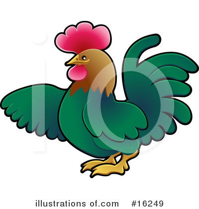 Royalty-Free (RF) Rooster Clipart Illustration by AtStockIllustration - Stock Sample #16249