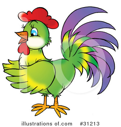 Rooster Clipart #31213 by Alex Bannykh