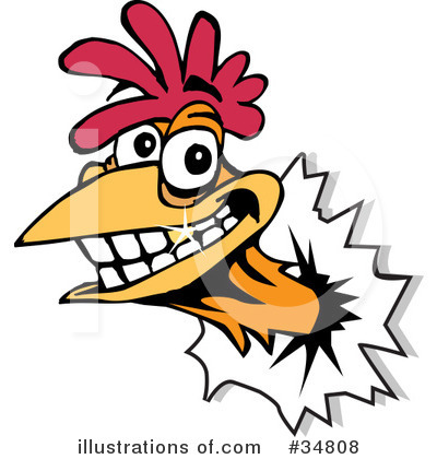 Rooster Clipart #34808 by Dennis Holmes Designs