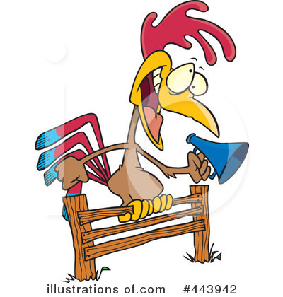 Royalty-Free (RF) Rooster Clipart Illustration by toonaday - Stock Sample #443942