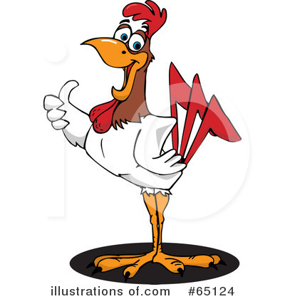 Royalty-Free (RF) Rooster Clipart Illustration by Dennis Holmes Designs - Stock Sample #65124