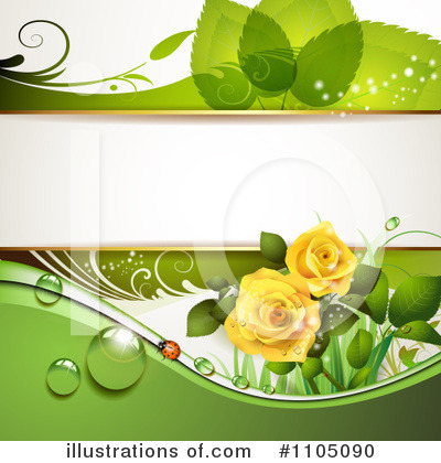 Royalty-Free (RF) Rose Background Clipart Illustration by merlinul - Stock Sample #1105090