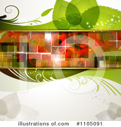 Royalty-Free (RF) Rose Background Clipart Illustration by merlinul - Stock Sample #1105091