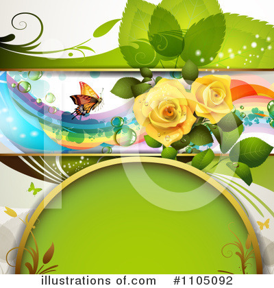 Royalty-Free (RF) Rose Background Clipart Illustration by merlinul - Stock Sample #1105092