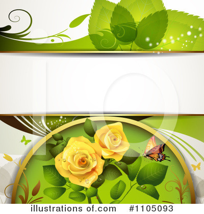 Royalty-Free (RF) Rose Background Clipart Illustration by merlinul - Stock Sample #1105093