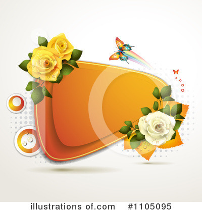 Royalty-Free (RF) Rose Background Clipart Illustration by merlinul - Stock Sample #1105095