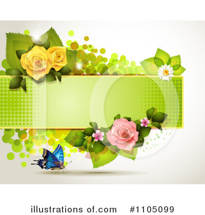 Royalty-Free (RF) Rose Background Clipart Illustration by merlinul - Stock Sample #1105099
