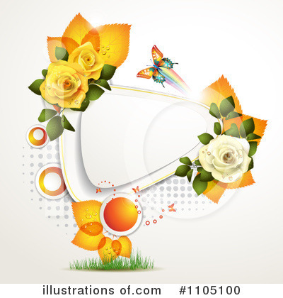 Royalty-Free (RF) Rose Background Clipart Illustration by merlinul - Stock Sample #1105100