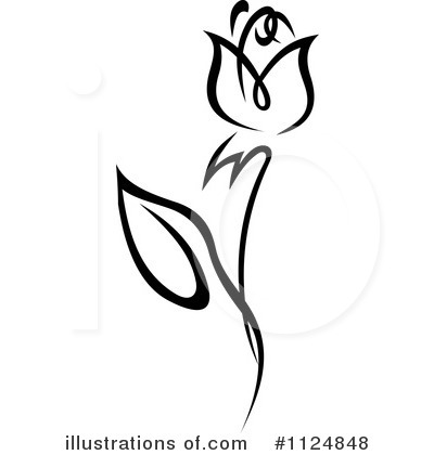 Royalty-Free (RF) Rose Clipart Illustration by Vector Tradition SM - Stock Sample #1124848