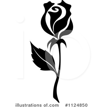 Royalty-Free (RF) Rose Clipart Illustration by Vector Tradition SM - Stock Sample #1124850