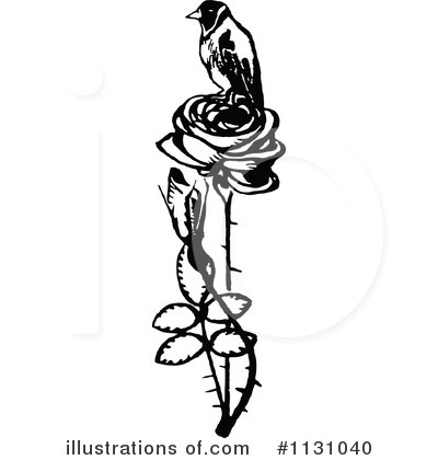 Royalty-Free (RF) Rose Clipart Illustration by Prawny Vintage - Stock Sample #1131040