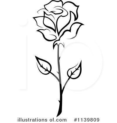 Royalty-Free (RF) Rose Clipart Illustration by Vector Tradition SM - Stock Sample #1139809