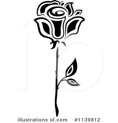 Royalty-Free (RF) Rose Clipart Illustration by Vector Tradition SM - Stock Sample #1139812