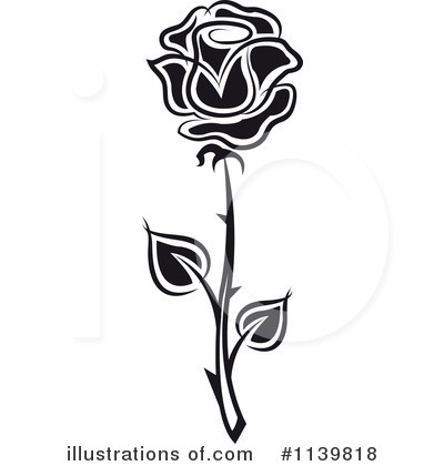 Royalty-Free (RF) Rose Clipart Illustration by Vector Tradition SM - Stock Sample #1139818