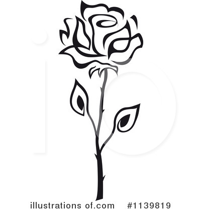 Royalty-Free (RF) Rose Clipart Illustration by Vector Tradition SM - Stock Sample #1139819