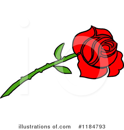 Royalty-Free (RF) Rose Clipart Illustration by LaffToon - Stock Sample #1184793