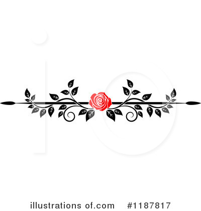 Royalty-Free (RF) Rose Clipart Illustration by Vector Tradition SM - Stock Sample #1187817