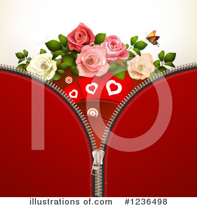 Royalty-Free (RF) Rose Clipart Illustration by merlinul - Stock Sample #1236498