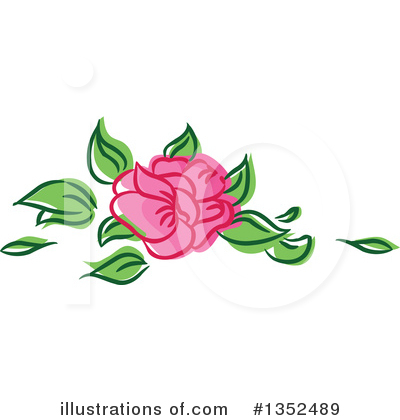 Royalty-Free (RF) Rose Clipart Illustration by BNP Design Studio - Stock Sample #1352489
