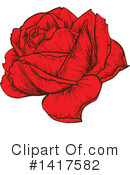 Rose Clipart #1417582 by Vector Tradition SM