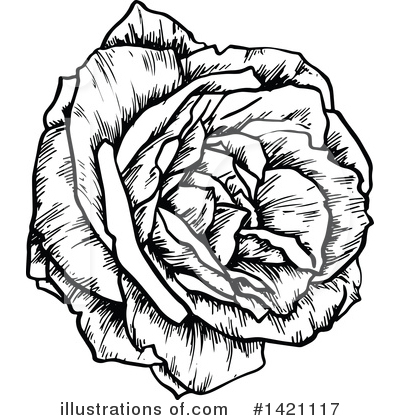 Royalty-Free (RF) Rose Clipart Illustration by Vector Tradition SM - Stock Sample #1421117