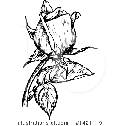 Royalty-Free (RF) Rose Clipart Illustration by Vector Tradition SM - Stock Sample #1421119