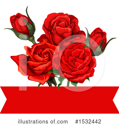 Royalty-Free (RF) Rose Clipart Illustration by Vector Tradition SM - Stock Sample #1532442