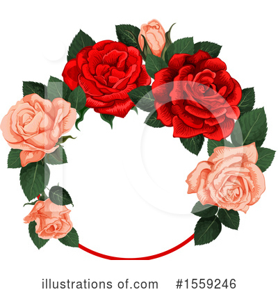 Royalty-Free (RF) Rose Clipart Illustration by Vector Tradition SM - Stock Sample #1559246