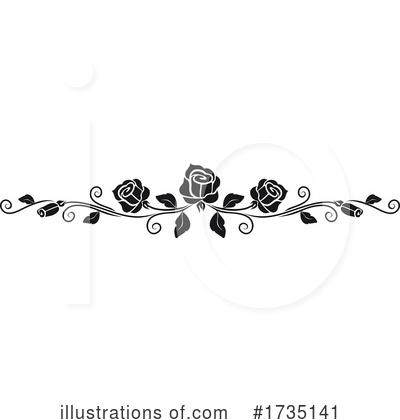 Royalty-Free (RF) Rose Clipart Illustration by Vector Tradition SM - Stock Sample #1735141